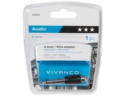 Vivanco 46049, 6.3mm, RCA, Lajittelu