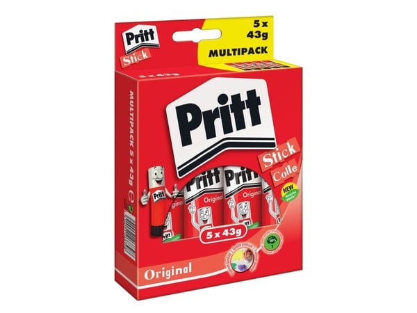 Pritt Original limstift 43g - multipack med 5 stk. Pritt Original limstift 43g - multipack med 5 stk.