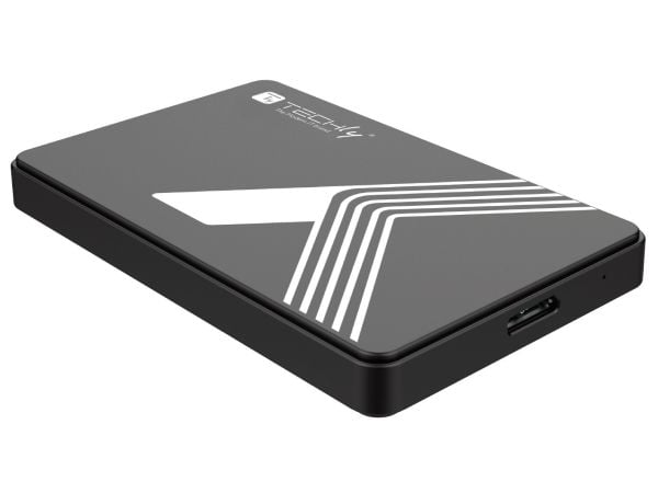 Techly I-CASE USB3-SL25TY, HDD/SSD-kabinett, 2.5", SATA, USB-tilkobling, Sort