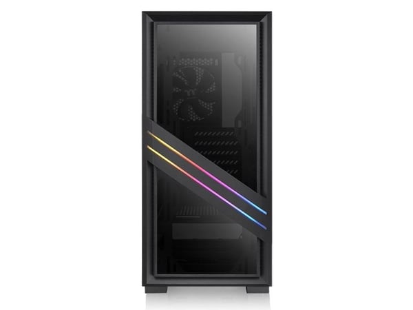 Thermaltake Versa T35 TG RGB - Mid tower - ATX - sidepanel med vindu (herdet glass) - ingen strømforsyning (PS/2) - svart - USB/lyd