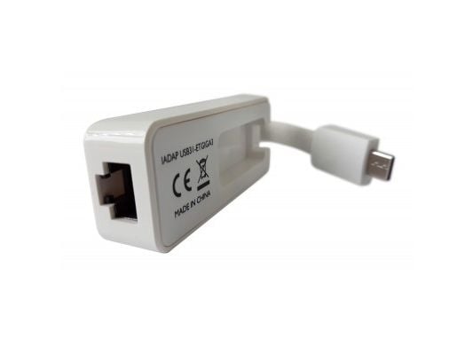 Techly IADAP USB31-ETGIGA3, Langallinen, USB Type-C, Ethernet, 5000 Mbit/s, Valkoinen