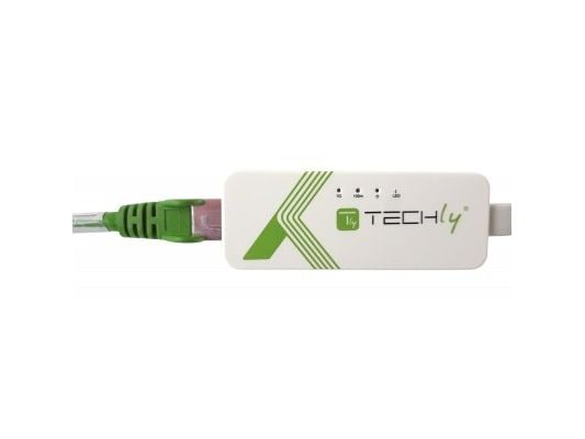 Techly IADAP USB31-ETGIGA3, Langallinen, USB Type-C, Ethernet, 5000 Mbit/s, Valkoinen