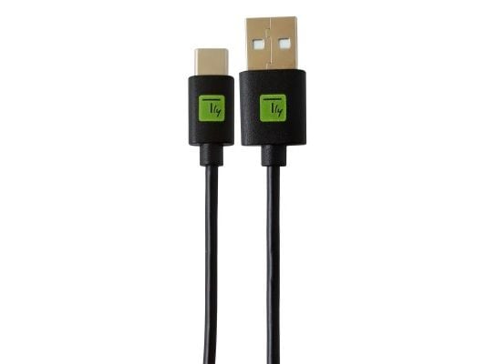 Techly ICOC MUSB20-CMAM01T, 0,1 m, USB A, USB C, USB 2.0, 0,48 Gbit/s, Sort