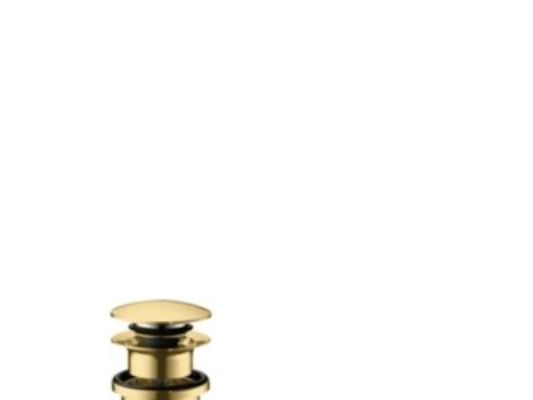 HG Push-open bundventil 5/4'' - poleret guld-optik