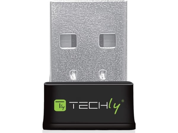 Techly I-WL-USB-600TY, Trådløs, USB, WLAN, Wi-Fi 5 (802.11ac), 583 Mbit/s, Svart