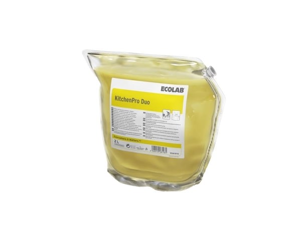 ECOLAB KitchenPro Duo - Puhdistusneste - muovitasku - 2 L - ammattikäyttöön - tiivistetty (2 kpl)