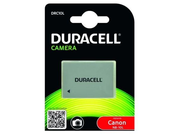 Duracell NB-10L Kamerabatteri Erstatter originalt batteri NB-10L 7,4 V 820 mAh
