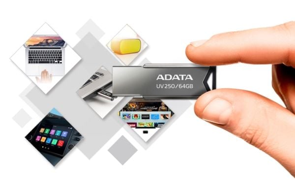 ADATA UV250 - USB flash-enhet - 16 GB - USB 2.0 - silver