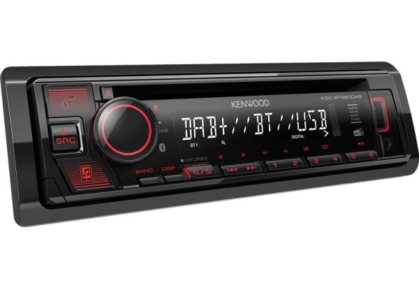 Kenwood KDC-BT450DAB - Vogn - CD-mottaker - i instrumentbordet - Enkelt-DIN - 50 watt x 4
