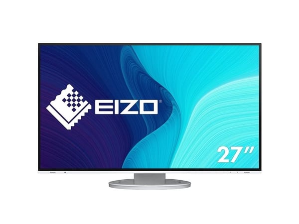 EIZO FlexScan EV2795-WT - Med FlexStand - LED-skjerm - 27" - 2560 x 1440 - IPS - 350 cd/m² - 1000:1 - 5 ms - HDMI, DisplayPort, USB-C - høyttalere ...
