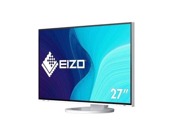 EIZO FlexScan EV2795-WT - Med FlexStand - LED-skjerm - 27" - 2560 x 1440 - IPS - 350 cd/m² - 1000:1 - 5 ms - HDMI, DisplayPort, USB-C - høyttalere ...