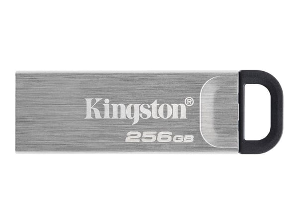 Kingston Technology DataTraveler 256 Gt Kyson USB flash-muistitikku, 256 GB, USB A-tyyppi, 3.2 Gen 1 (3.1 Gen 1), 200 MB/s, Ilman suojusta, Hopea