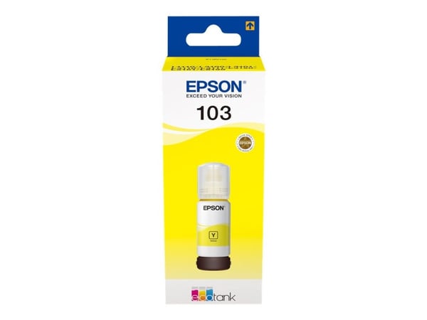 Epson 103, Alkuperäinen, Keltainen, Epson, L1110, L1110 CIS, L1110 MEAF, L3100 CIS, L3101 CIS, L3110, L3110 CIS, L3110 MEAF, L3111, L3111..., 70 ml...