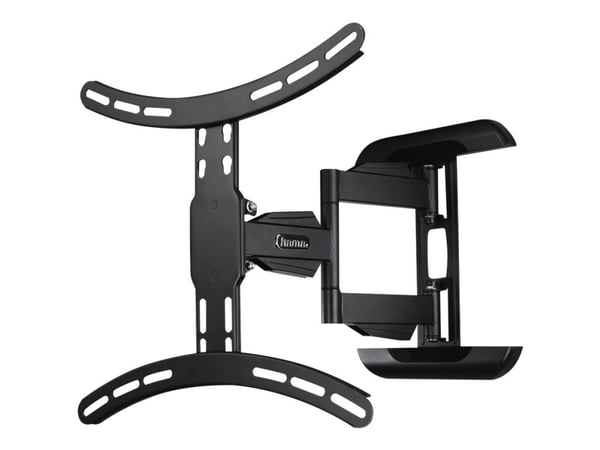 Hama FULLMOTION TV Wall Bracket, 1 star, XL - Monteringssett (veggbrakett, 2 veggplatedekker, 4 kabelspor) - for TV - stål - svart - skjermstørrels...