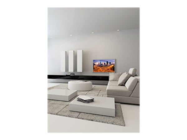 Hama FIX TV Wall Bracket Premium - Monteringssett (veggbrakett, vibrasjonsisolator, monteringssjablong) - for TV - aluminium, stål, forkrommet plas...