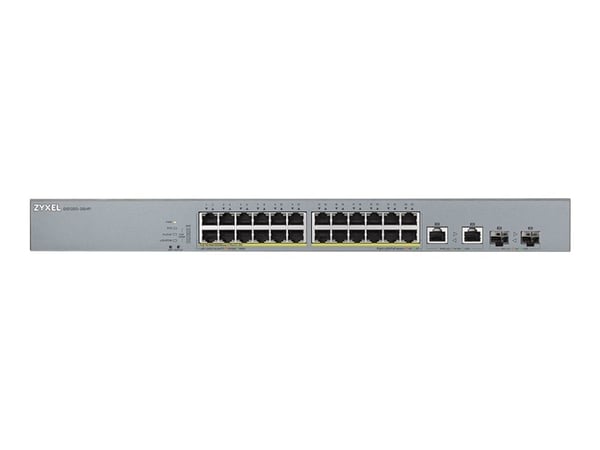 Zyxel GS1350-26HP - Switch - smart - 24 x 10/100/1000 (PoE+) + 2 x kombo Gigabit SFP (opplink) - stasjonær, rackmonterbar - PoE+ (375 W)