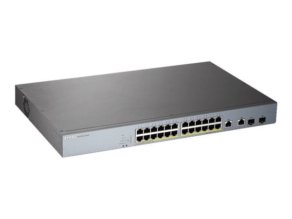 Zyxel GS1350-26HP - Switch - smart - 24 x 10/100/1000 (PoE+) + 2 x kombo Gigabit SFP (opplink) - stasjonær, rackmonterbar - PoE+ (375 W)