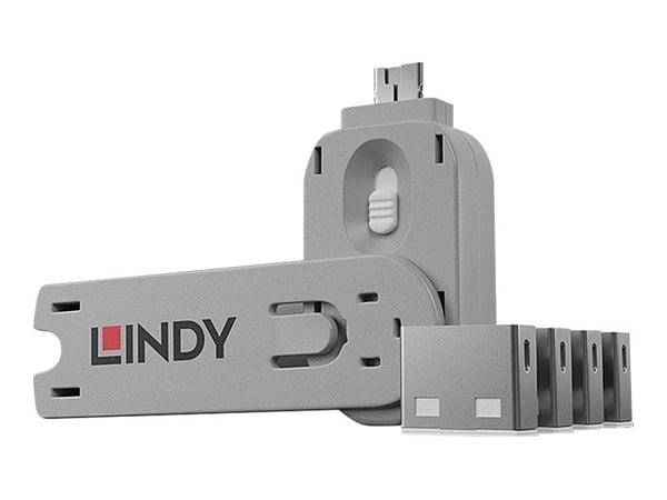 Lindy USB Port Blocker - USB-portsperrer - hvit