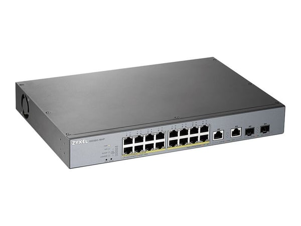 Zyxel GS1350-18HP - Switch - smart - 16 x 10/100/1000 (PoE+) + 2 x kombo for Gigabit Ethernet/Gigabit SFP - stasjonær - PoE+ (250 W)