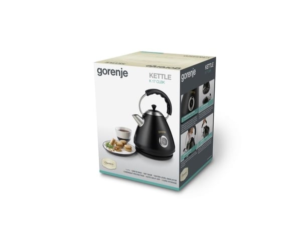 Gorenje Classico K17CLBK - Vattenkokare - 1.7 liter - 2200 W - svart