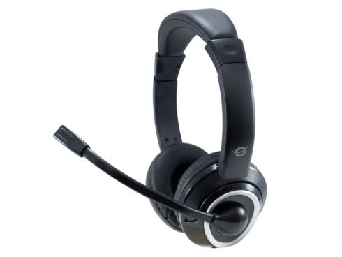 Conceptronic POLONA02B - Hodesett - on-ear - kablet - 3,5 mm jakk - svart
