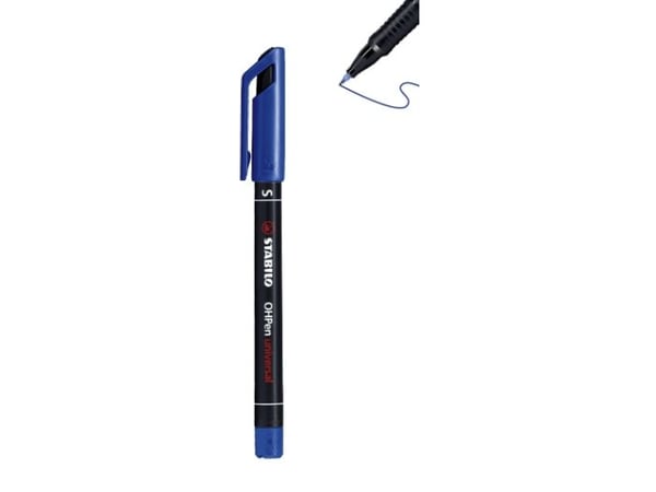 Stabilo OHP pennesett med 4 farger - ekstra fin 0,4 mm - permanent - egnet for glatte overflater