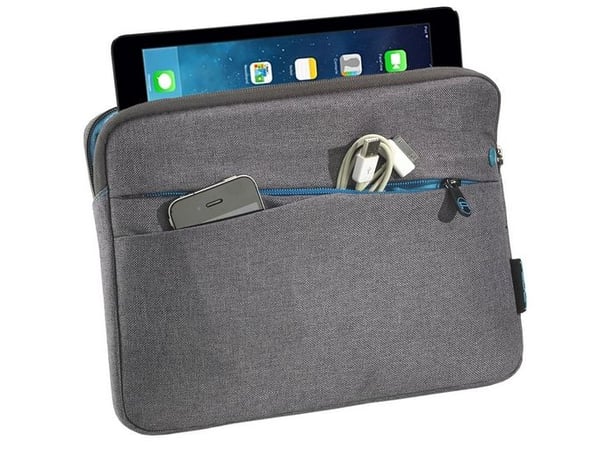 PEDEA Fashion - Eske for nettbrett - nylon - grå - 12.9" - for Apple 12.9-inch iPad Pro (1. generasjon, 2. generasjon)