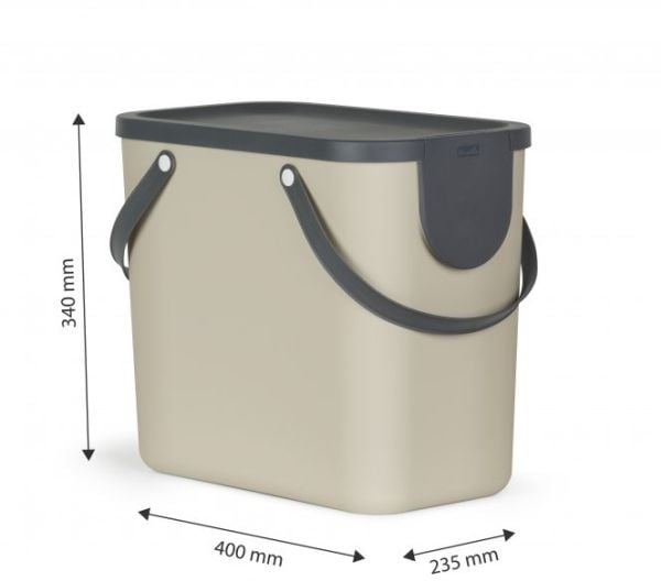 Rotho Albula, 25 l, Rektangulär, Cappuccino, 235 mm, 400 mm, 340 mm