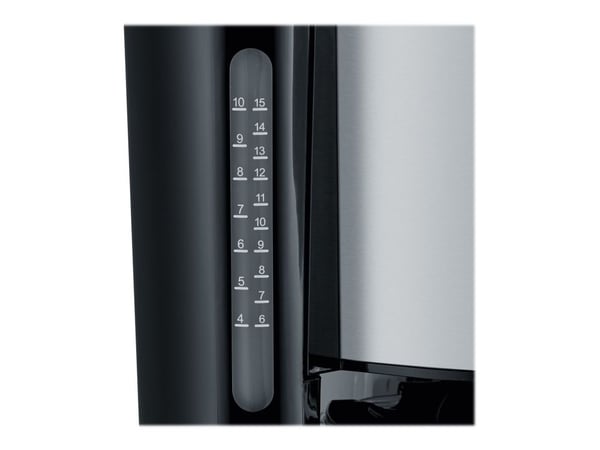 SEVERIN KA 4825 TypeSwitch - Kahvinkeitin - 10 kuppia - harjattu ruostumaton teräs/musta