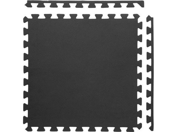 One Fitness beskyttelsesmatte MP10 122 cm x 122 cm x 1 cm svart