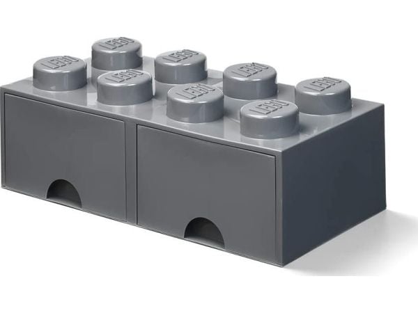 Room Copenhagen LEGO Storage Brick Drawer 8, storage box (dark grey, two drawers)