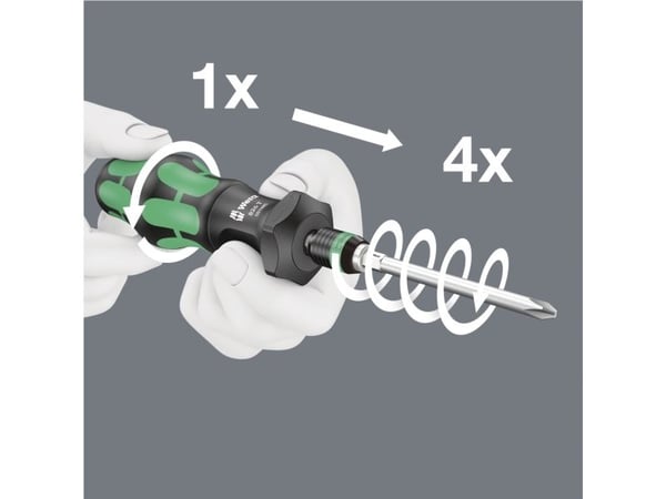Wera Kraftform Kompakt Turbo - Screwdriver handle with bit set - 19 deler - inn bærepung