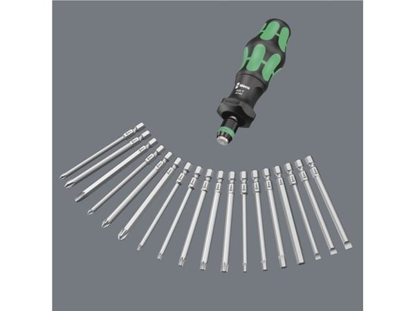 Wera Kraftform Kompakt Turbo 1 ruuvitalttasarja 1/4" kärjet 05057482001