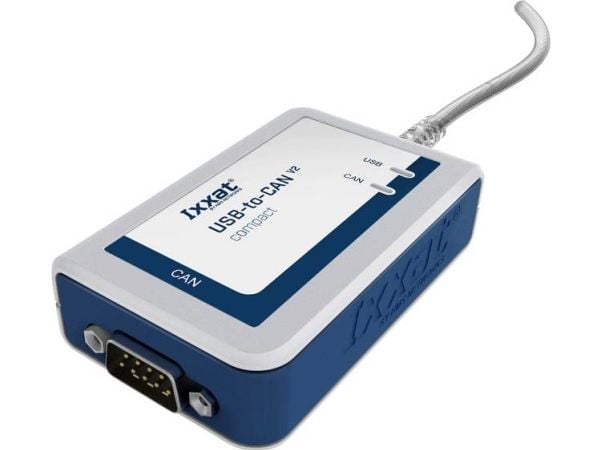 Ixxat 1.01.0281.11001 USB-CAN V2 kompakti SUB-D9 CAN-muunnin USB, CAN-väylä, Sub-D9 ei galvaanisesti eristetty 5 V/DC 1 kpl 1 kpl
