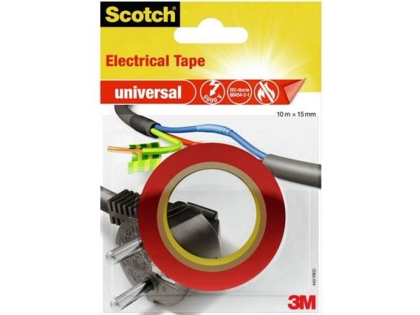 3M 4401RED, 1 stykker, Rød, PVC, 6000 V, 10 m, 15 mm