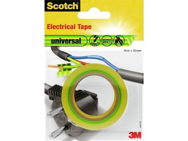 3M 7100021034, 1 stykker, Grønn/gul, PVC, 6000 V, 10 m, 15 mm