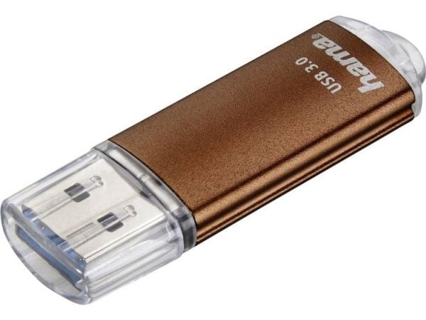 Hama Laeta, 16 GB, USB Type-A, 3.2 Gen 1 (3.1 Gen 1), 45 MB/s, Med lokk, Brun