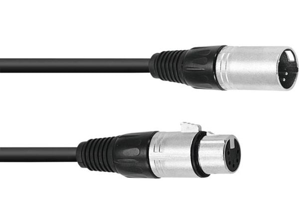 Omnitronic 30220761, XLR (5-pin), Hankjønn, XLR (5-pin), Hunkjønn, 0,5 m, Svart
