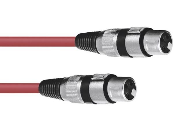Omnitronic 30220900, XLR (3-pin), Hankjønn, XLR (3-pin), Hunkjønn, 1,5 m, Rød