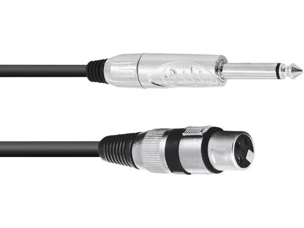 Omnitronic 30225170, XLR (3-pin), Hunkjønn, 6.35mm, Hankjønn, 5 m, Svart