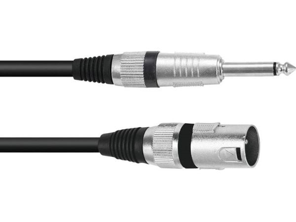 Omnitronic 3022519D, XLR (3-pin), Hankjønn, 6.35mm, Hankjønn, 10 m, Svart