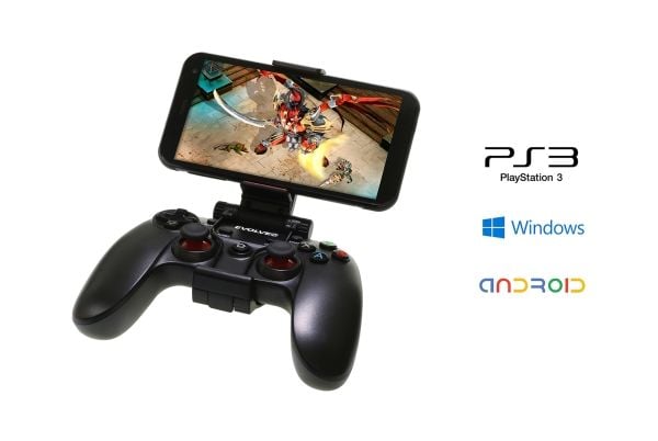 Evolveo EasyPhone Fighter F1, Gamepad, Android, PC, Playstation 3, Valg-knapp, Startknapp, Turboknapp, Ledning & Trådløs, Bluetooth/USB, 2,4 GHz