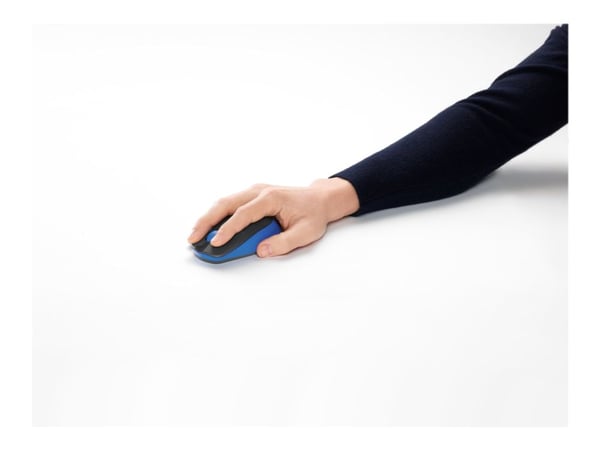 Logitech M190 - Mus - optisk - 3 knapper - trådløs - USB trådløs mottaker - blå