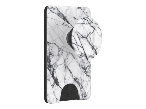 PopSockets PopWallet+ - Lomme for mobiltelefon / kredittkort - Dove White Marble