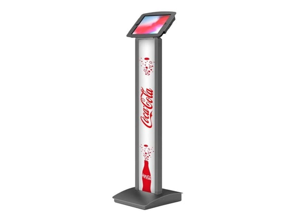 Compulocks iPad 10.2" Space Enclosure Brandable Floor Stand - Kiosk - Tyverisikker - for nettbrett - låsbar - høyverdig aluminium - hvit - skjermst...