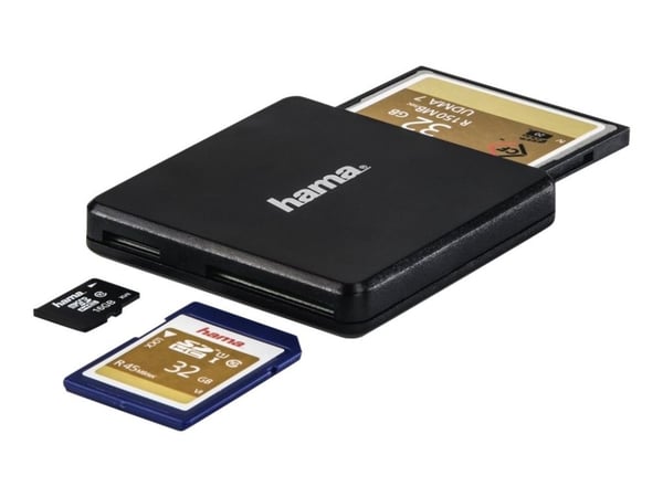 Hama USB 3.0 Multi-Card Reader - Kortleser (CF I, SD, microSD, MMCplus, SDHC, microSDHC, SDXC, microSDXC) - USB 3.0