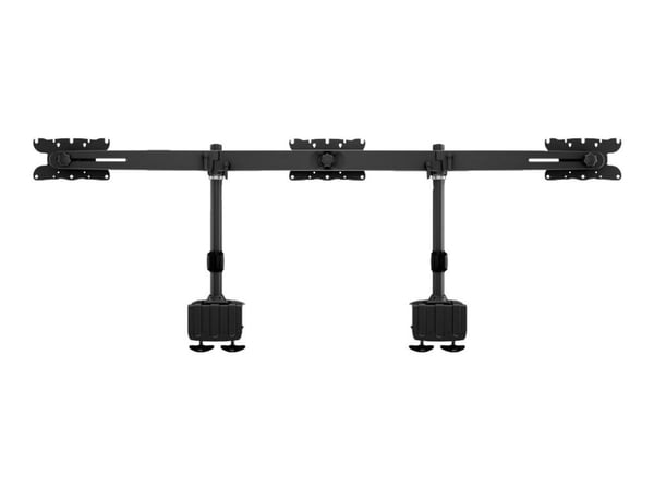 Multibrackets M VESA Desktopmount Triple Desk Clamp - Monteringssats (2 bordsklammermonteringar, 2 poler, 3 skärmfästen, arm för montering av tre s...