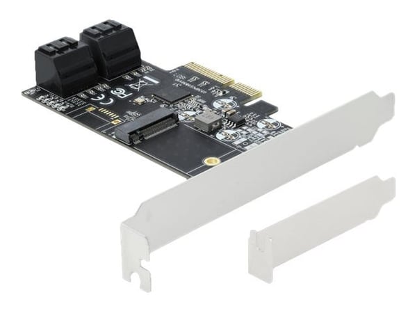 DeLOCK - Storage-Controller - SATA 6Gb/s Low-Profile - 6 Gbit/s - PCIe 3.0 x4 (90396)