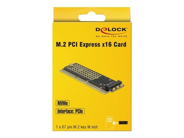 DeLOCK 90303, PCIe, M.2, PCIe 3.0, Musta, PC, Kiina