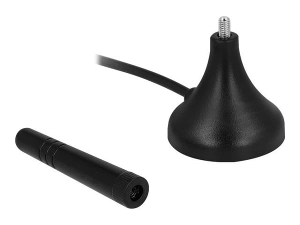 Delock - Antenne - Smart Home - 1 - 2 dBi - rundtstrålende - innendørs / utendørs, magnetmonterbar - svart